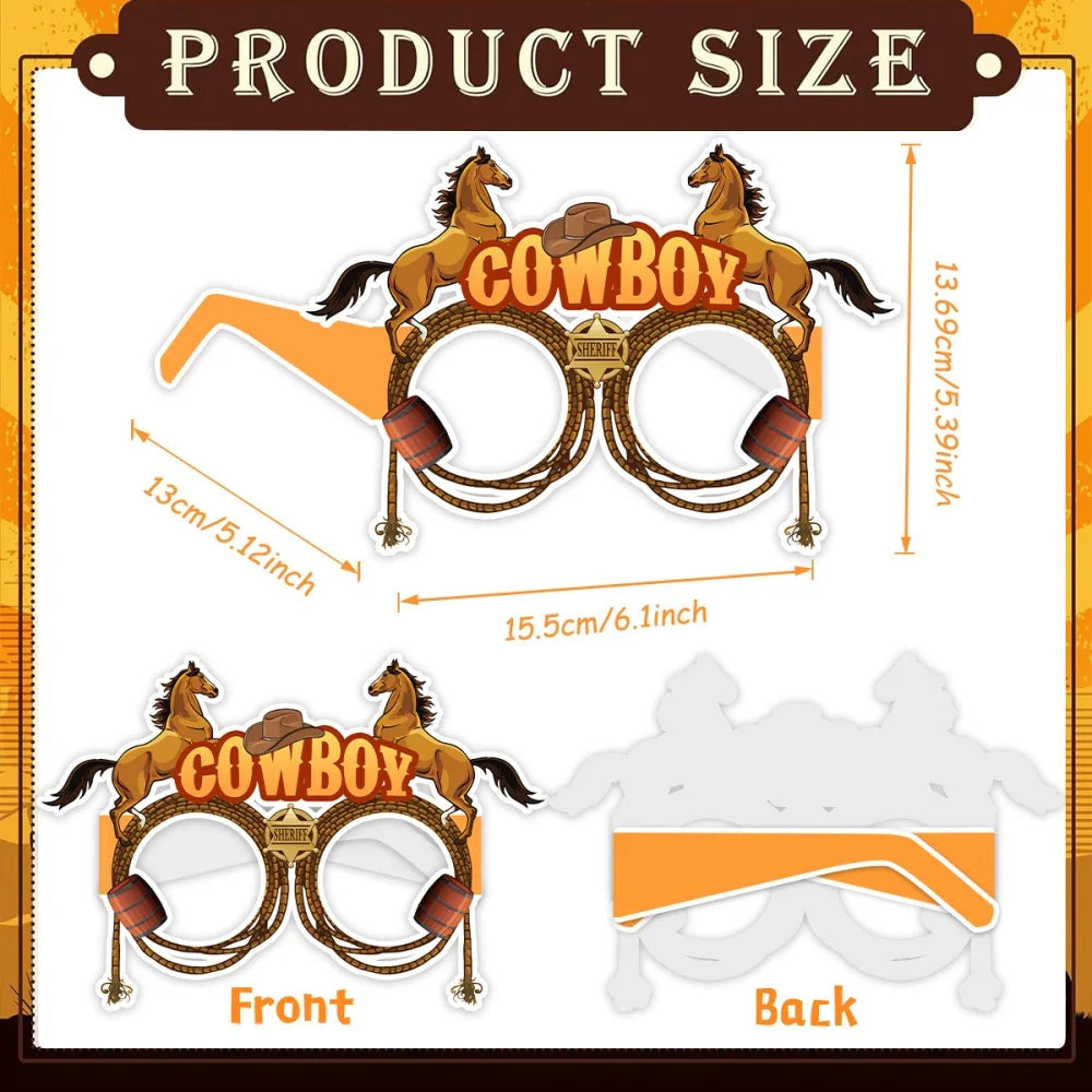 8pcs Cowboy Glasses