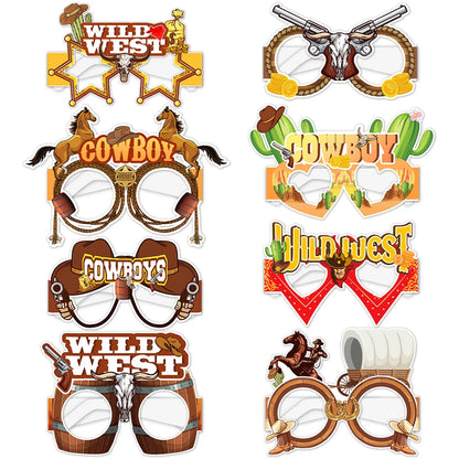 8pcs Cowboy Glasses