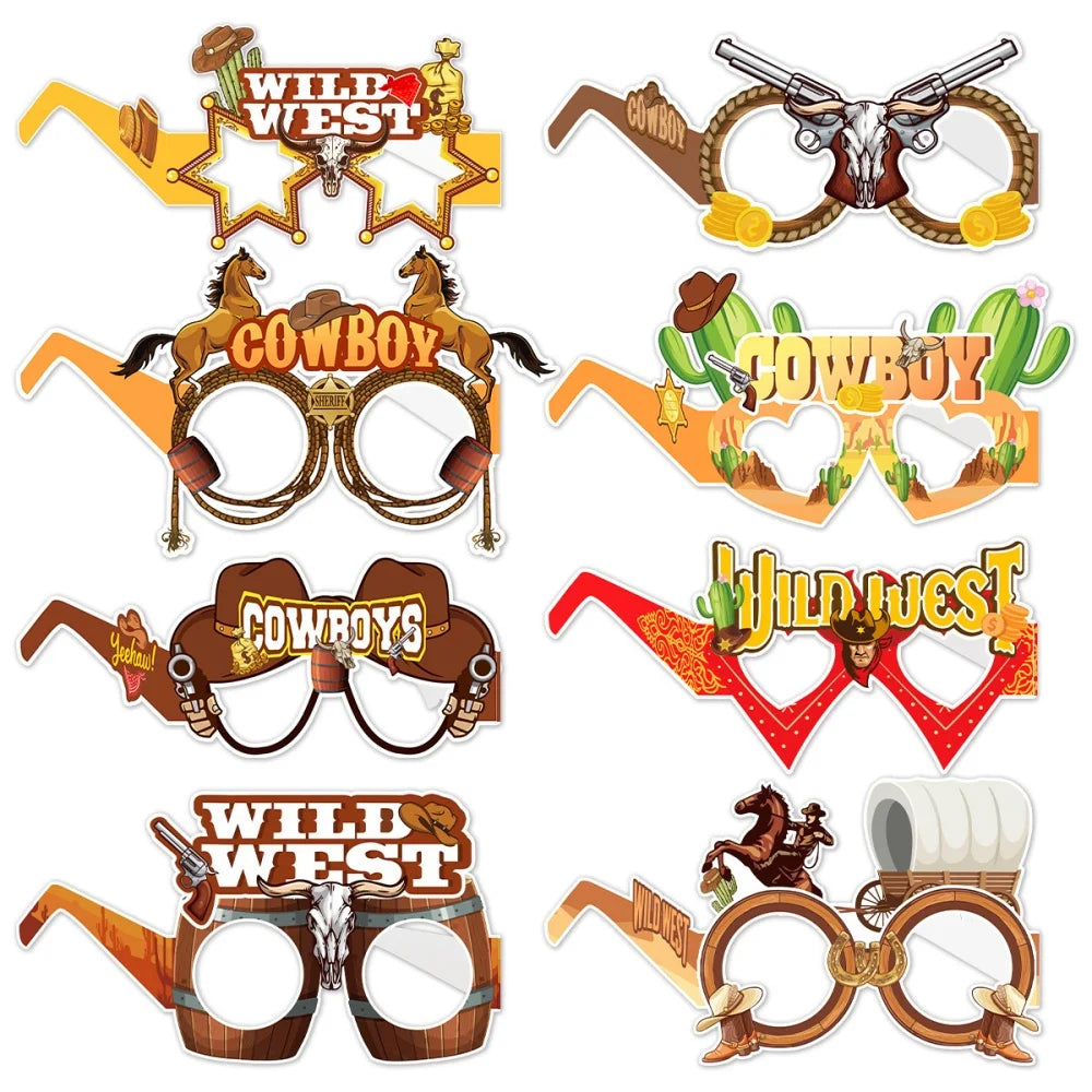 8pcs Cowboy Glasses