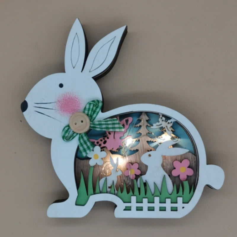 Wooden Easter Light Decoration