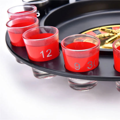 Drinking Roulette With 16 Shot Glasses