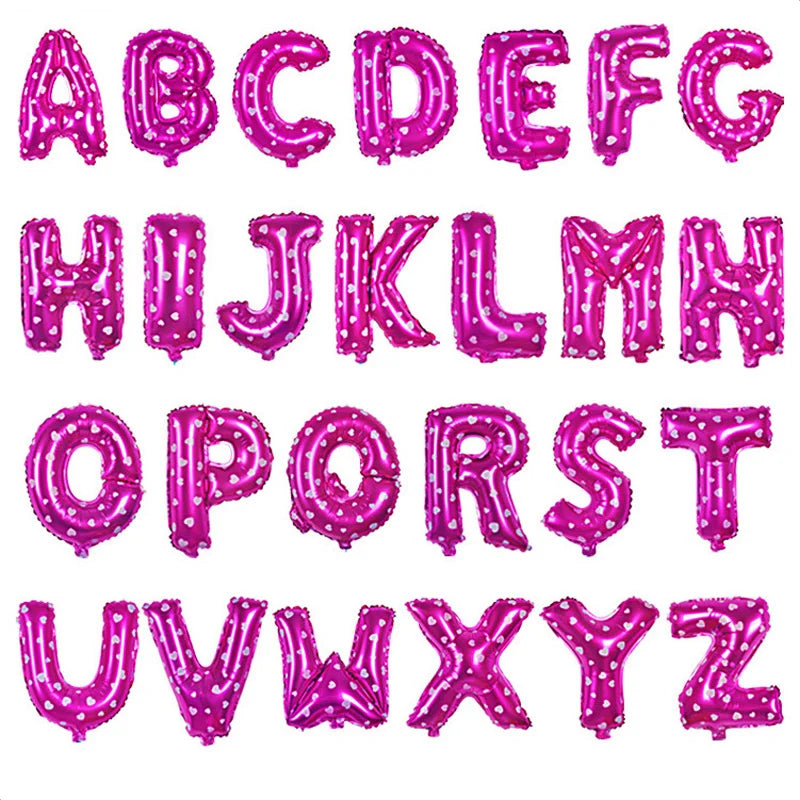 Foil Balloon Letter Dots Pink 16inch