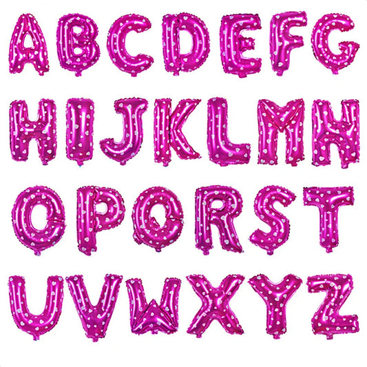 Foil Balloon Letter Dots Pink 16inch