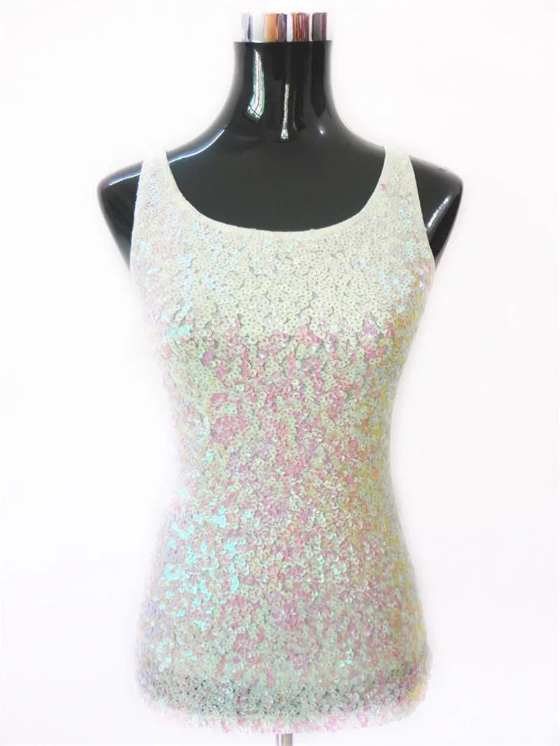 Women Glitter Tank Top