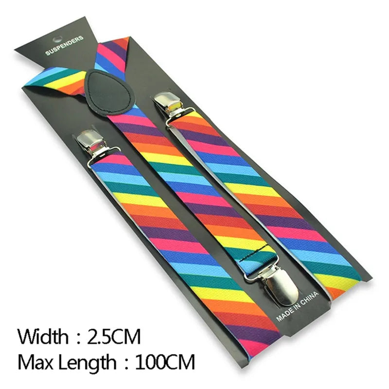 Pride Flag Suspenders