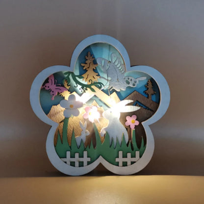 Wooden Easter Light Decoration