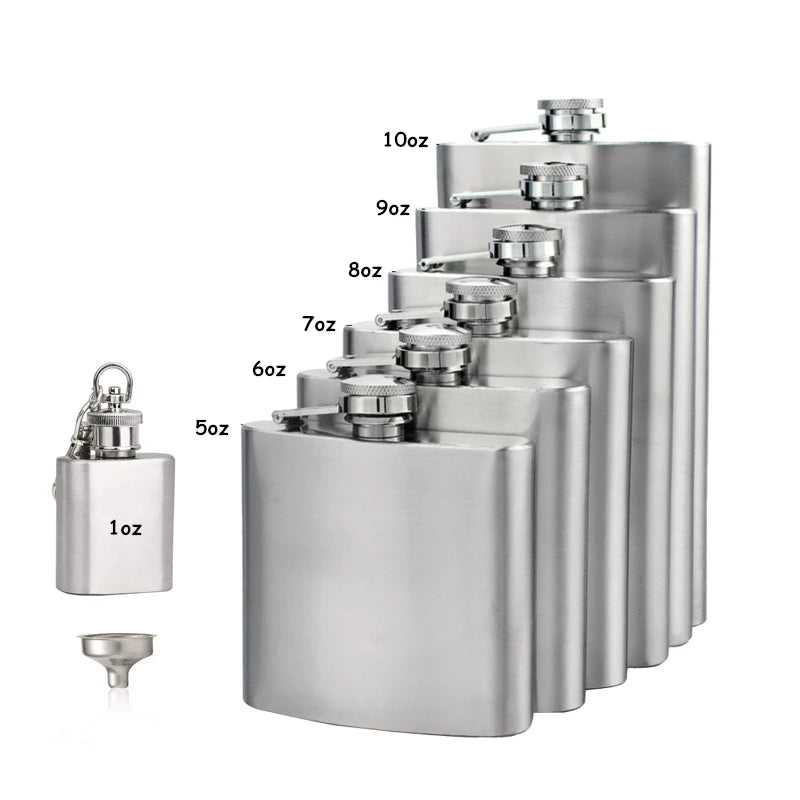 Stainless Steel Hip Flask With Funnel