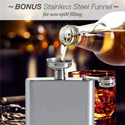 Stainless Steel Hip Flask With Funnel