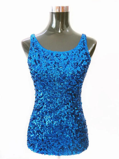 Women Glitter Tank Top