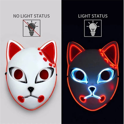 Neon LED Anime Mask