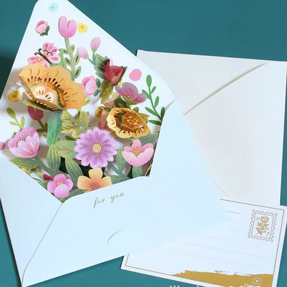 Flower Greeting Card 3D Pop-Up