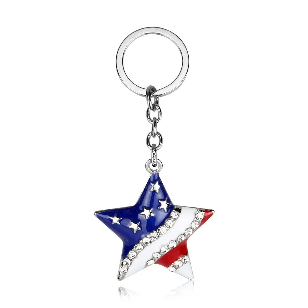 America Flag Keychain