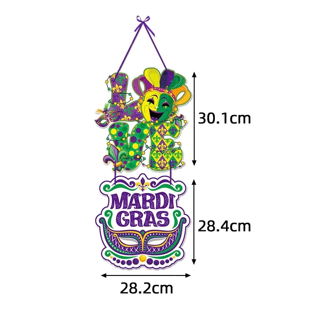 Mardi Gras Door Pendants