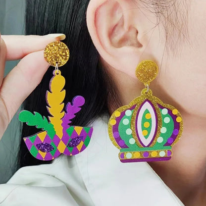 Colorful Mardi Grass Earrings