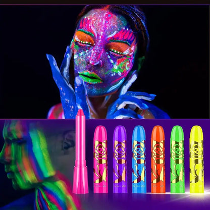 UV Neon Face Pen 6Pcs