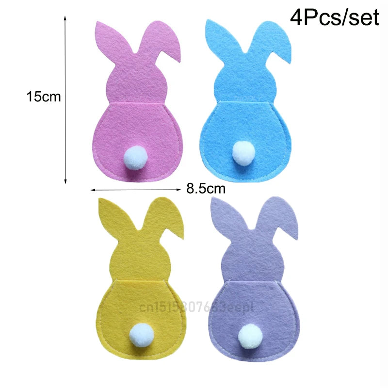 Easter Felt Cutlery Holder 4Pcs