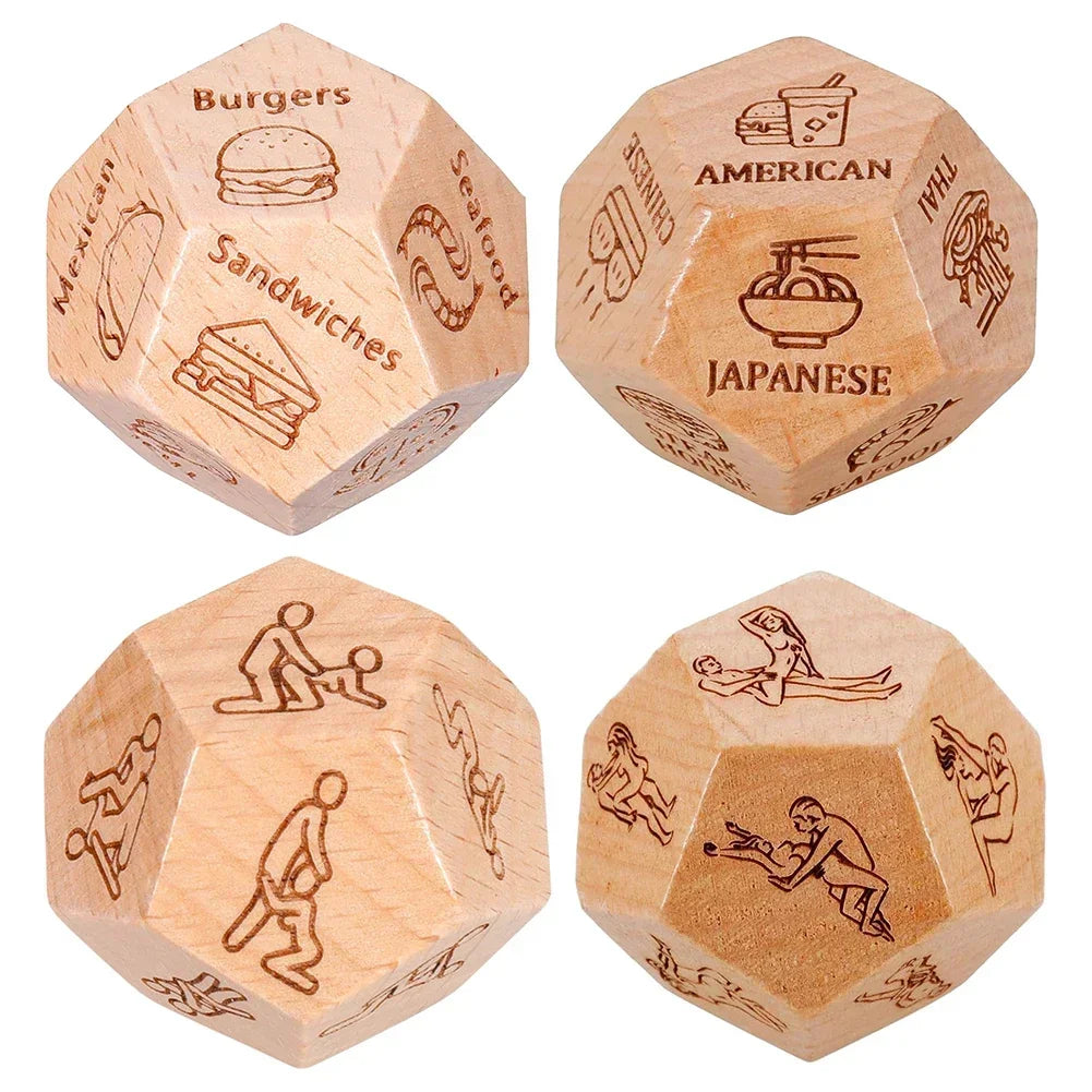 Naughty Wooden Dice for Couples