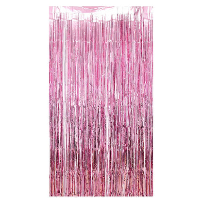 Gender Reveal Tinsel Curtain