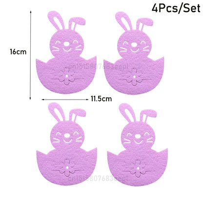 Easter Felt Cutlery Holder 4Pcs