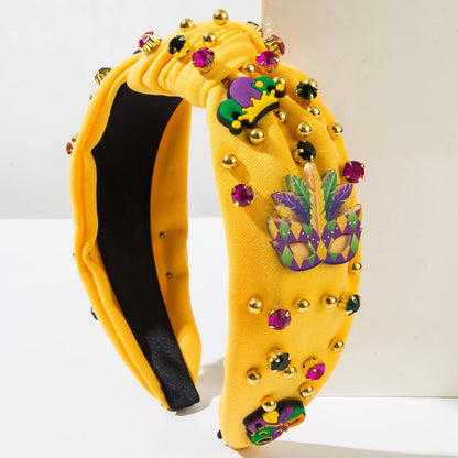 Rhinesone Mardi Gras Style Headband