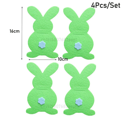 Easter Felt Cutlery Holder 4Pcs