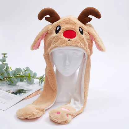 Animated Plush Christmas Hat