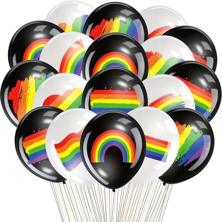 Rainbow Latex Balloons 18Pcs