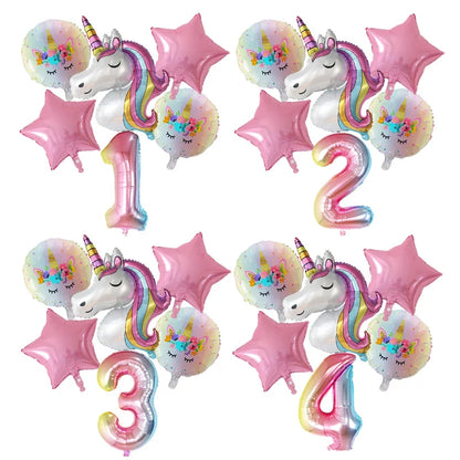 Unicorn Foil Balloon Set