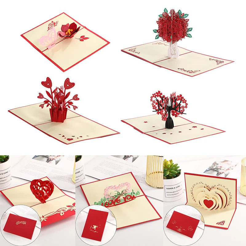 Roses 3D Pop Greeting Card