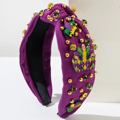 Rhinesone Mardi Gras Style Headband