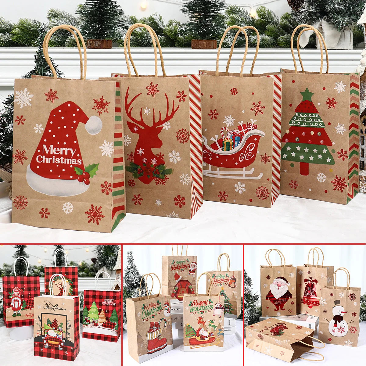 Christmas Kraft Paper Bag