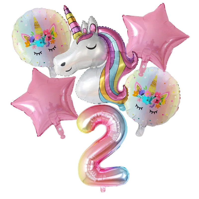 Unicorn Foil Balloon Set