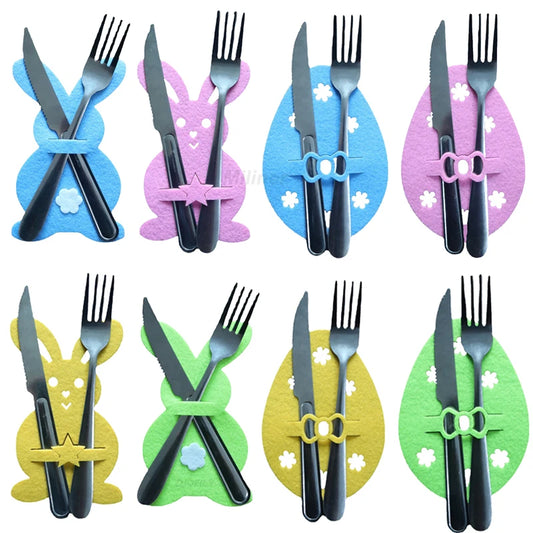 Easter Felt Cutlery Holder 4Pcs