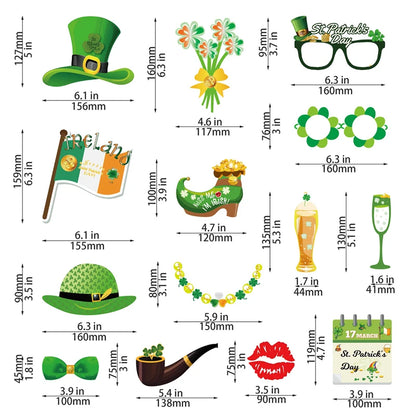 Photo Booth Props St. Patrick 35Pcs