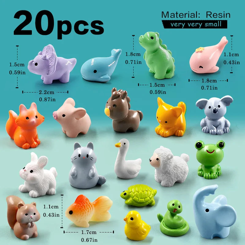 Miniature Animal Figurines 10Pcs