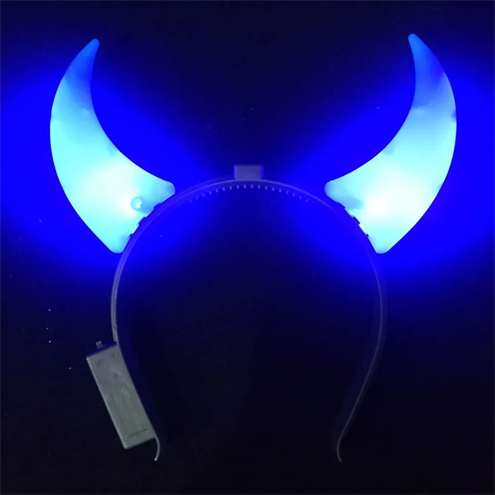 Devil Horns Headband LED