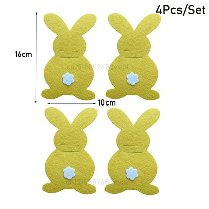 Easter Felt Cutlery Holder 4Pcs