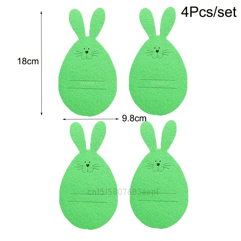 Easter Felt Cutlery Holder 4Pcs