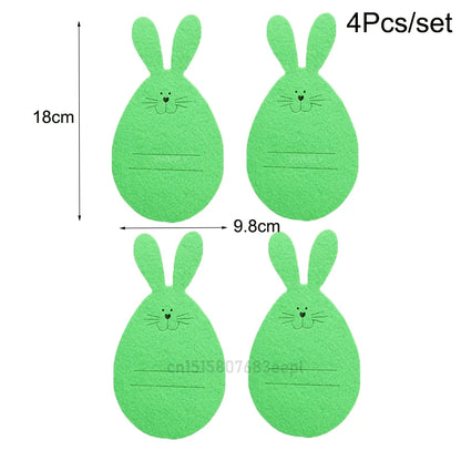 Easter Felt Cutlery Holder 4Pcs