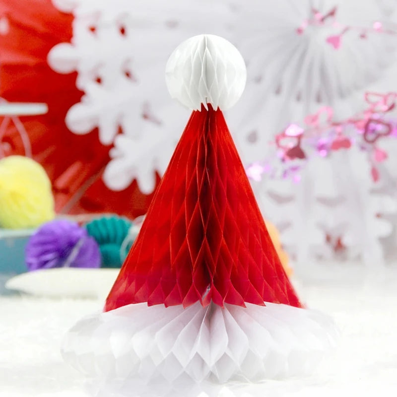 Honeycomb Christmas Hat Decorations