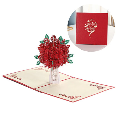 Roses 3D Pop Greeting Card