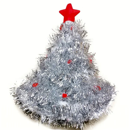 Tinsel Christmas Tree Hat