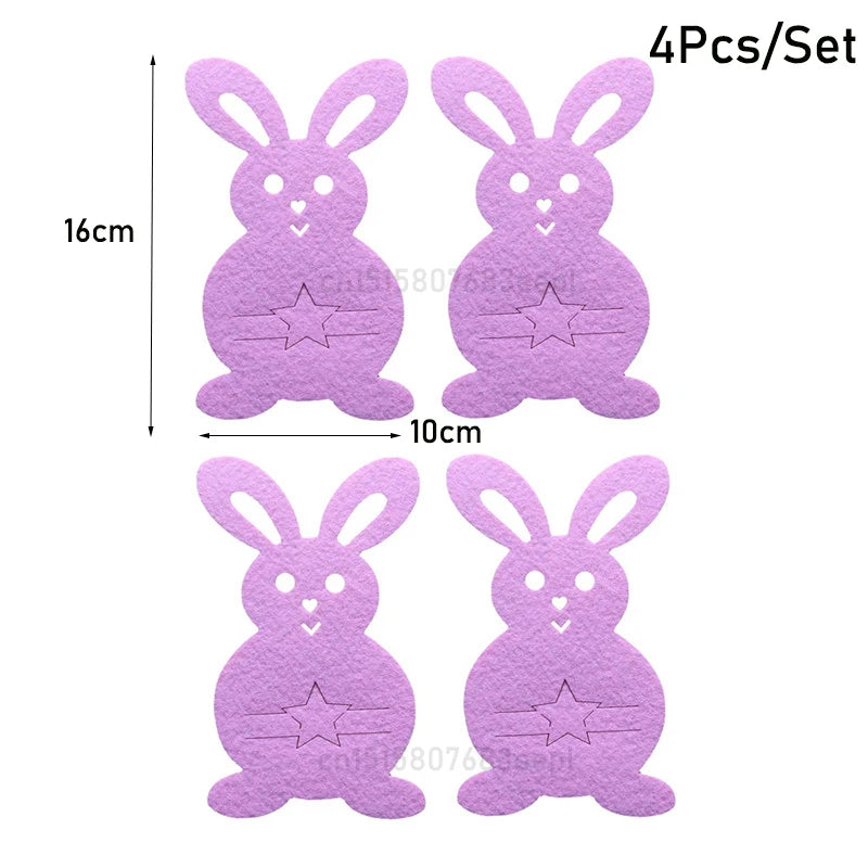 Easter Felt Cutlery Holder 4Pcs