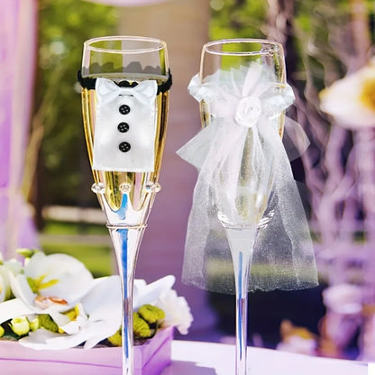 Wedding Bride Groom Glass Decoration