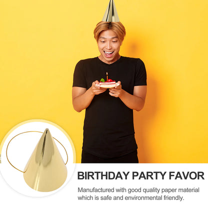 Mini Gold Party Hat 8Pcs