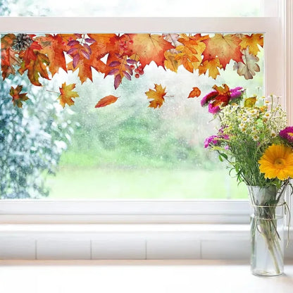 Large Fall Leaves Window Clings