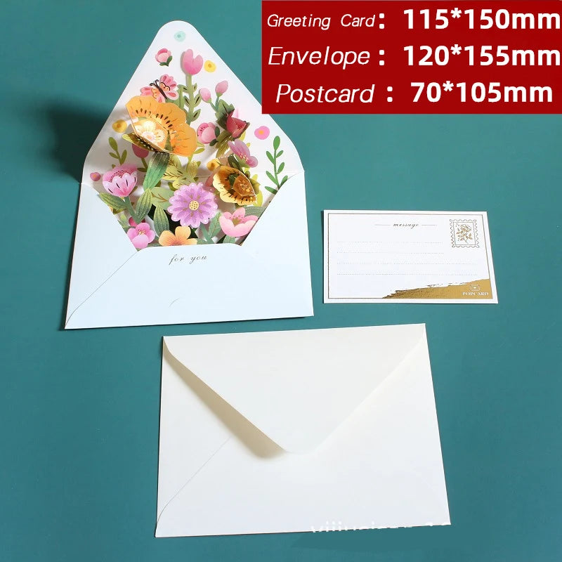 Flower Greeting Card 3D Pop-Up