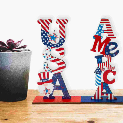 American Style Wooden Sign 2Pcs