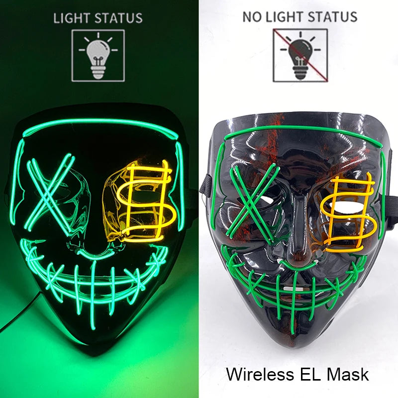 Neon LED Purge Mask