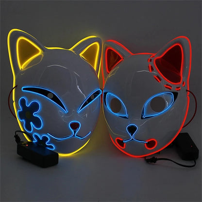 Neon LED Anime Mask